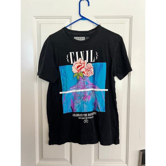 Civil Regime Clothing Men's Black Celebrate The Difference T-shirt Size Medium - Picture 2 of 4